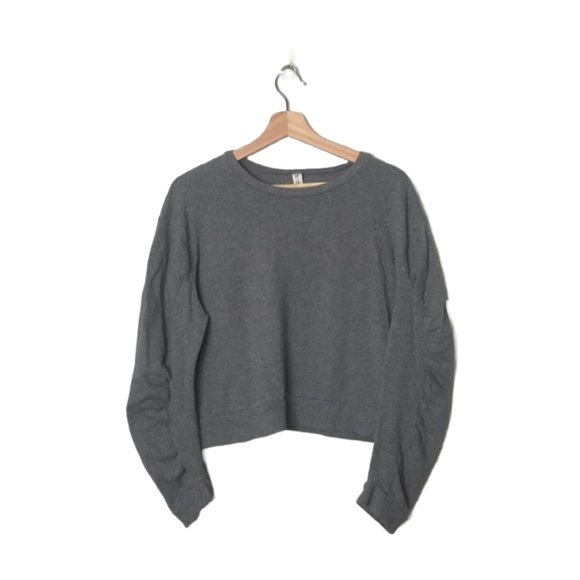 bp Tops - BP. Nordstrom Gray Ruffle Long Sleeve Pullover SM